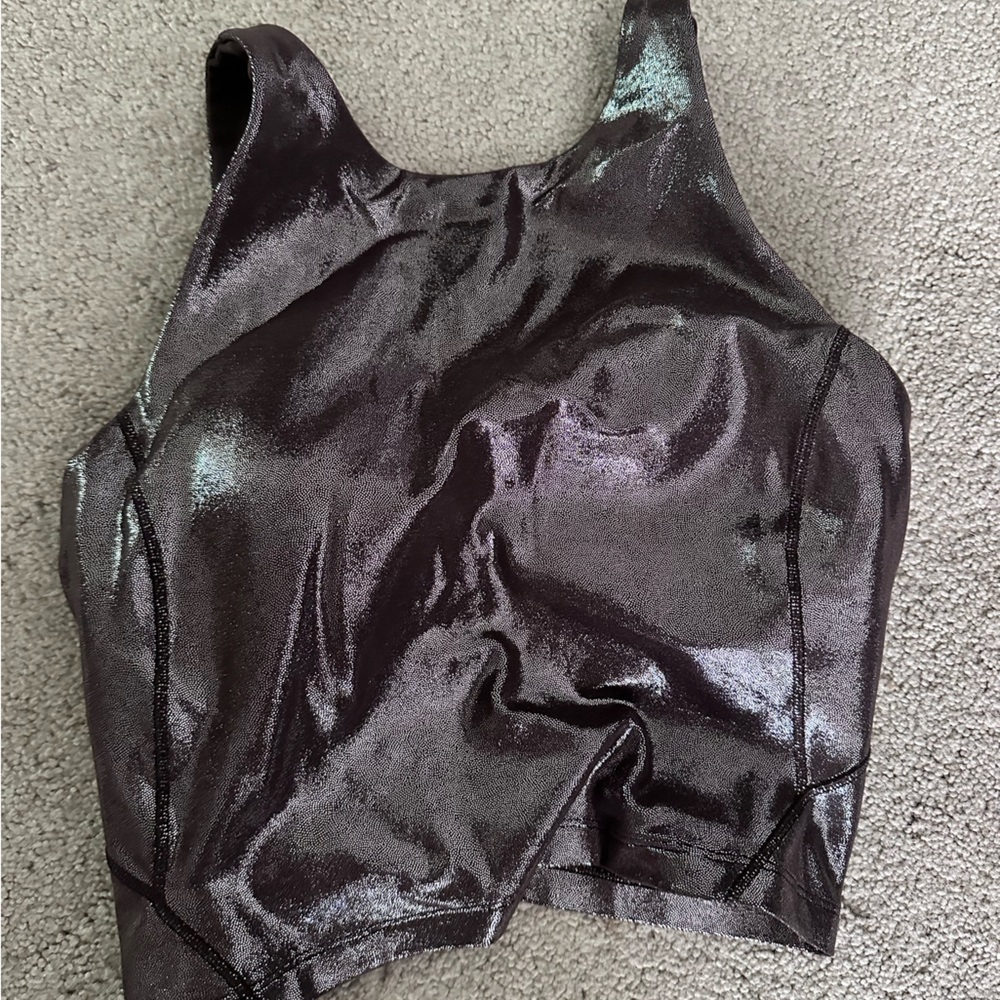 Lululemon align high-nick tank radiate foil print French press shine* size 4